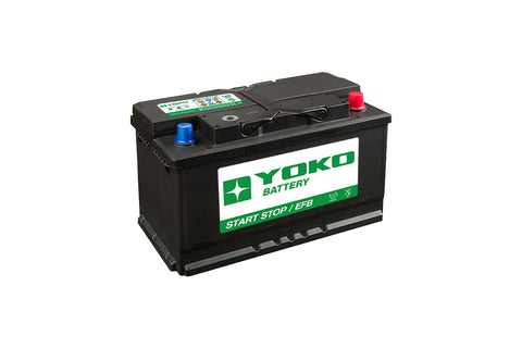 Batería Yoko EFB EC80-L4 80 Ah 730 CCA · Positivo derecha