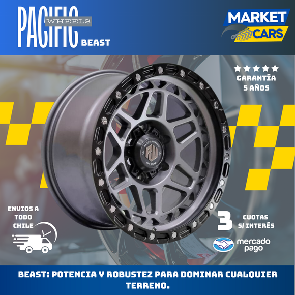 Llanta set de 4 Beast aro 18 6X139