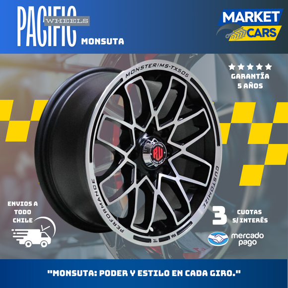 Llanta set de 4 Monsuta Mgm aro 14 4X100/4X114
