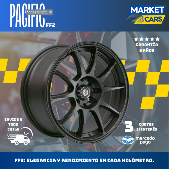 Llanta set de 4 Ff2 Mb aro 15 4X100/4X114