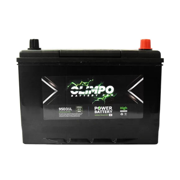 Batería Olimpo 95D31L 90 Ah 670 CCA · Positivo derecha