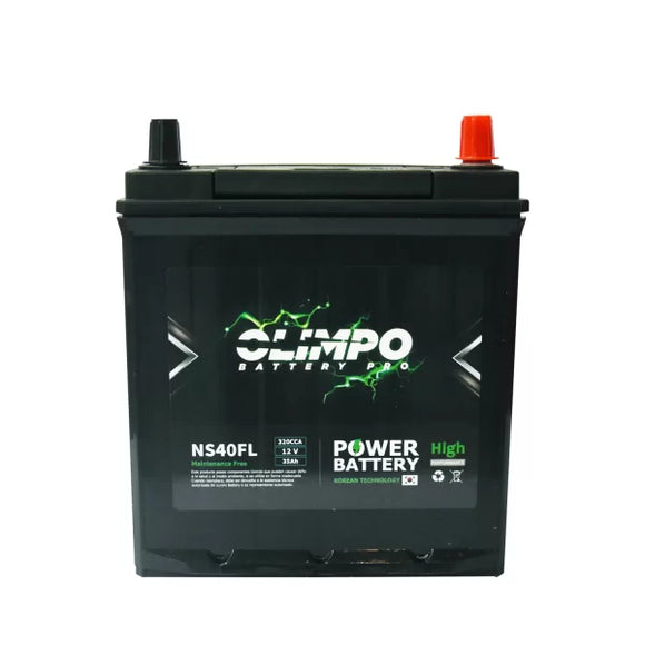 Batería Olimpo NS40FL 35 Ah 320 CCA · Positivo derecha