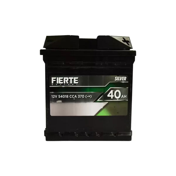 Batería Fierte Silver 54018 40 Ah 370 CCA · Positivo derecha