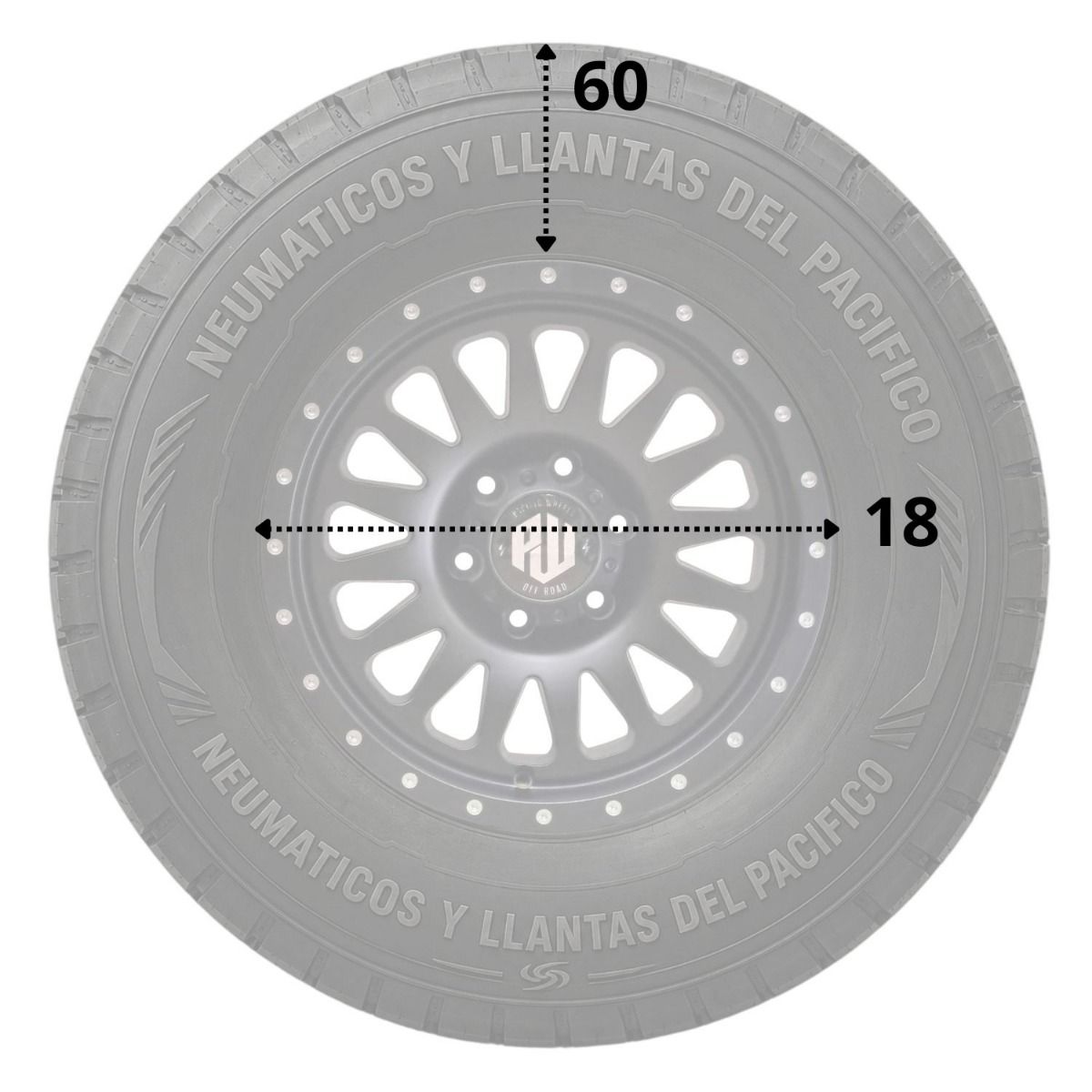 Rotalla Enjoyland RF10 265/60R18 110H H/T · imagen referencial del modelo; llanta no incluida.