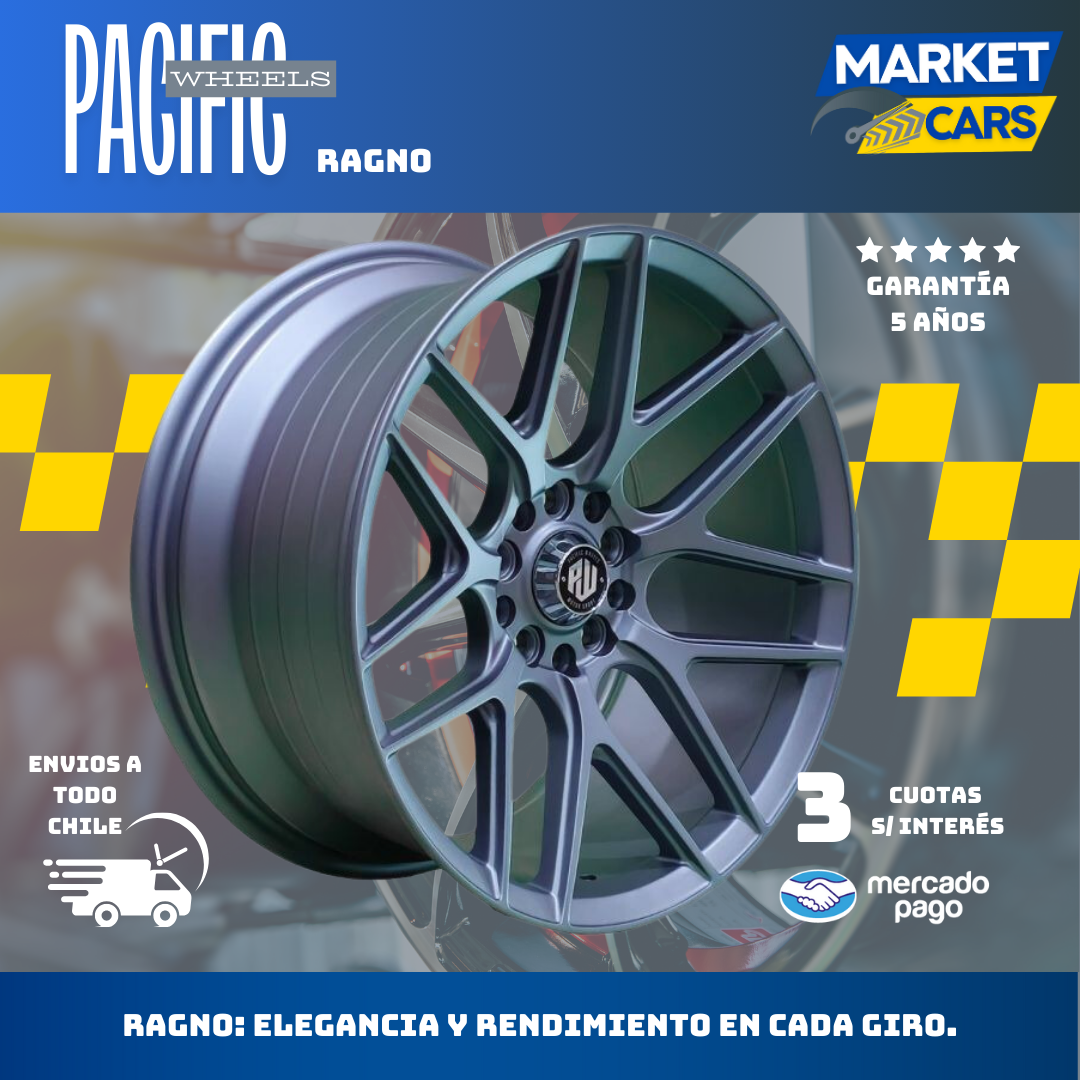 Llanta set de 4  Ragno Mg Aro 17 5X100/5X114