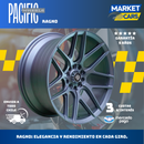 Llanta set de 4  Ragno Mg Aro 17 5X100/5X114-3
