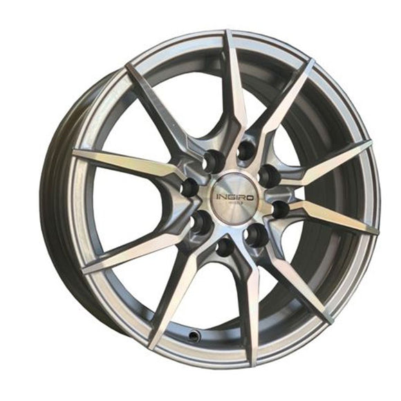 Llanta VENENO 14x5.5, Plateado mecanizado, vista 1