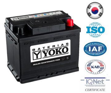 Bateria Yoko 62Ah 56219 cca 550 ( - + )