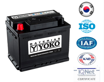 Bateria Yoko 55Ah 55565 cca 480 ( + - )