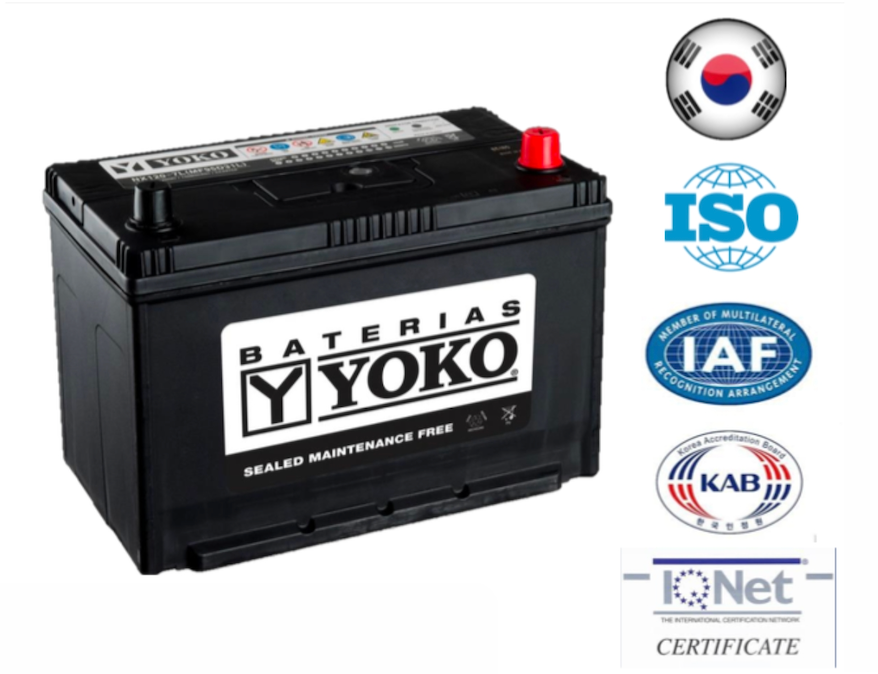 Bateria Yoko 90Ah 105d31l cca 750 ( - + )