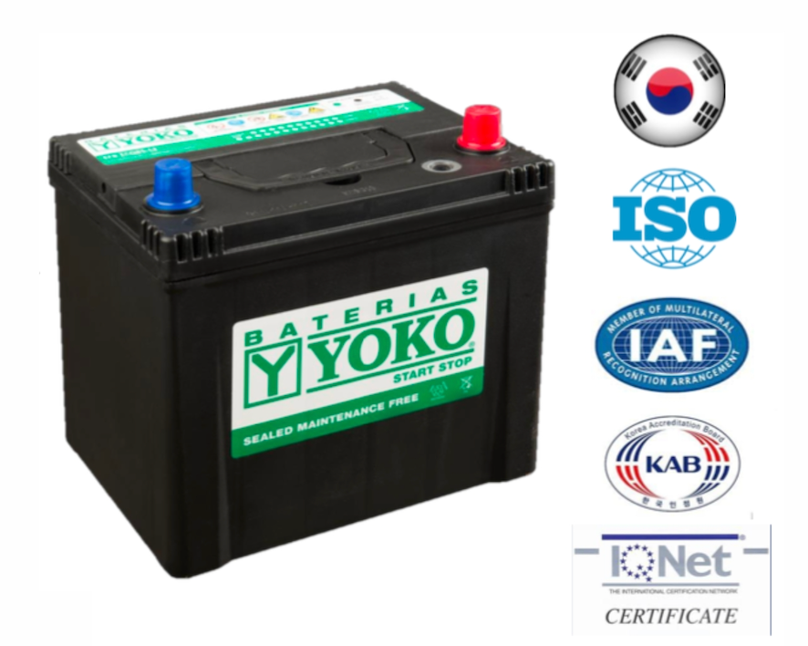 Bateria Yoko Start-Stop 65Ah Ecq85 cca 680 ( - + )