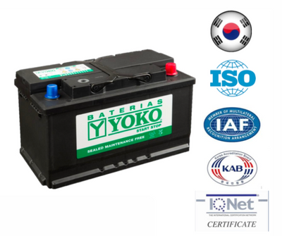 Bateria Yoko Start-Stop 70Ah Ec70 cca 650 ( - + )