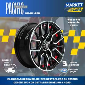 Llanta set de 4 Ozaka Bm-Uc-Red Aro 13 4X100/4X114 - 0