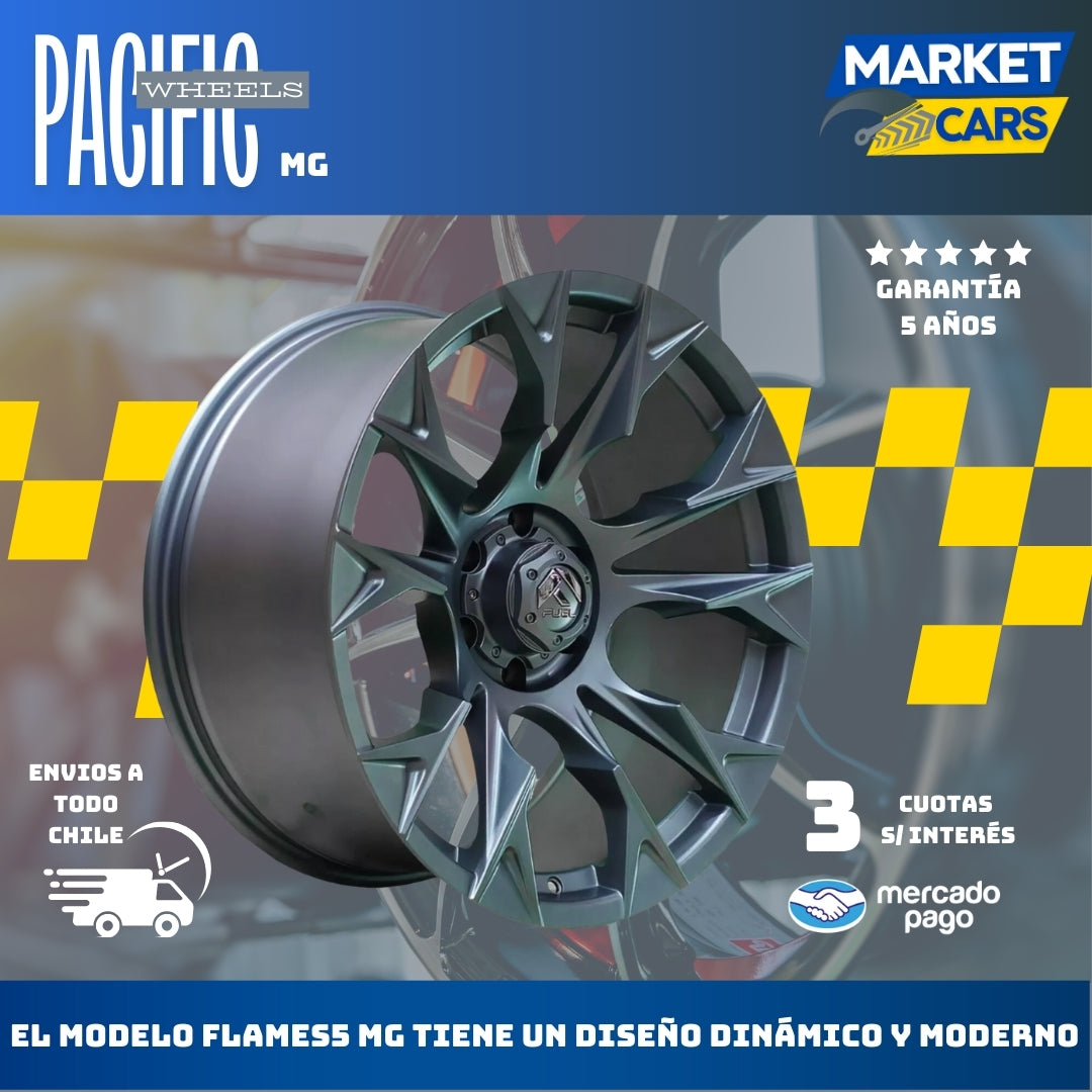 Llanta set de 4 Flames5 Mg Aro 20 6X135 - 0