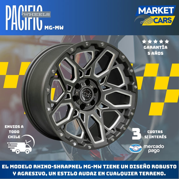 Llanta set de 4 Rhino-Shrapnel Mg-Mw Aro 20 6X135