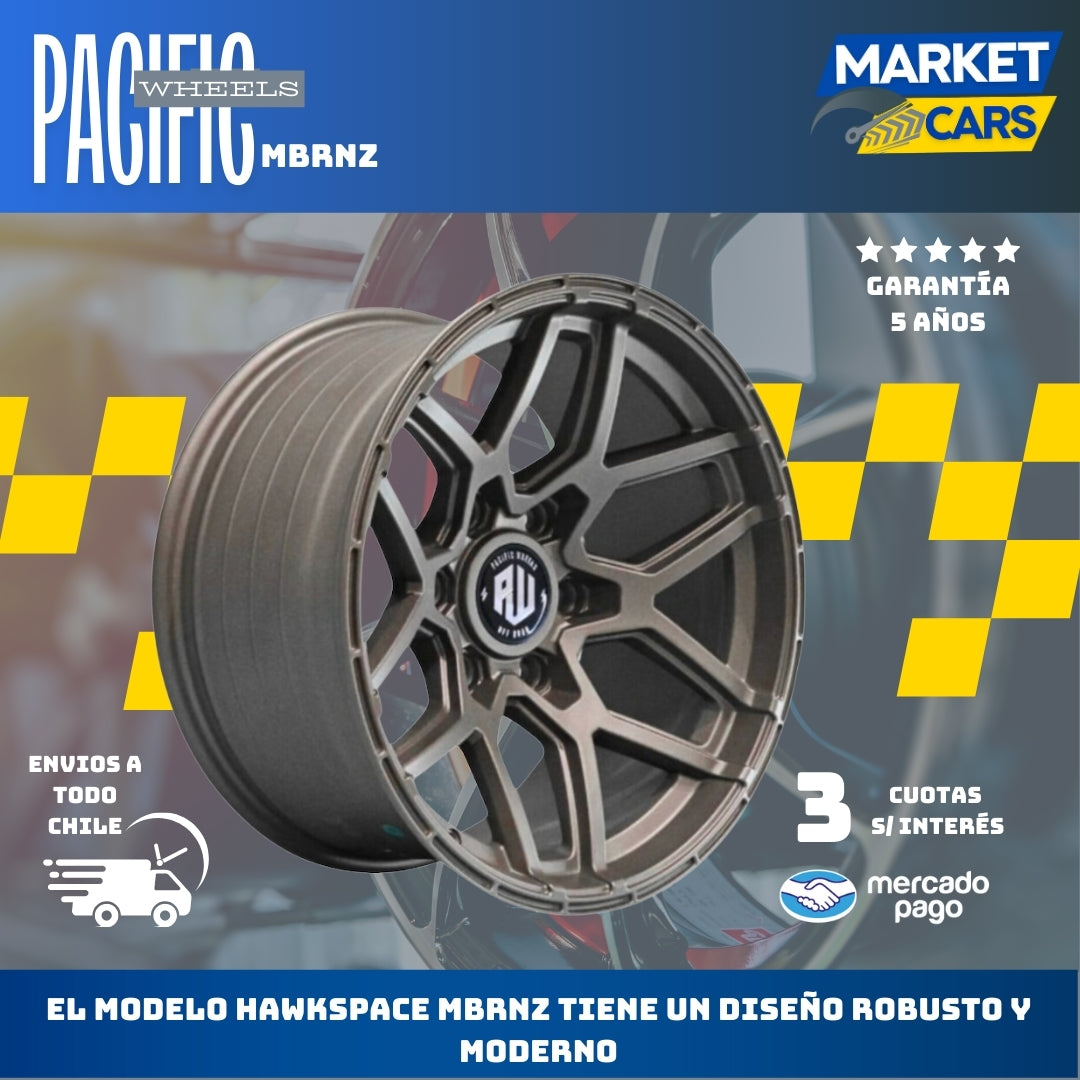 Llanta set de 4 Hawkspace Mbrnz Aro 17 6X139 - 0