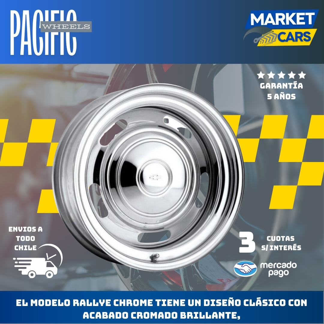 Llanta set de 4 Rallye Chrome Aro 15 5X114/5X120 - 0