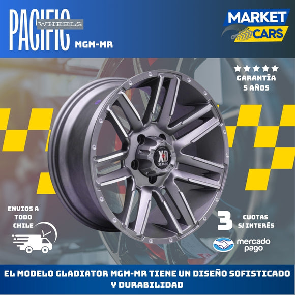 Llanta set de 4 Gladiator Mgm-Mr Aro 17 5X120