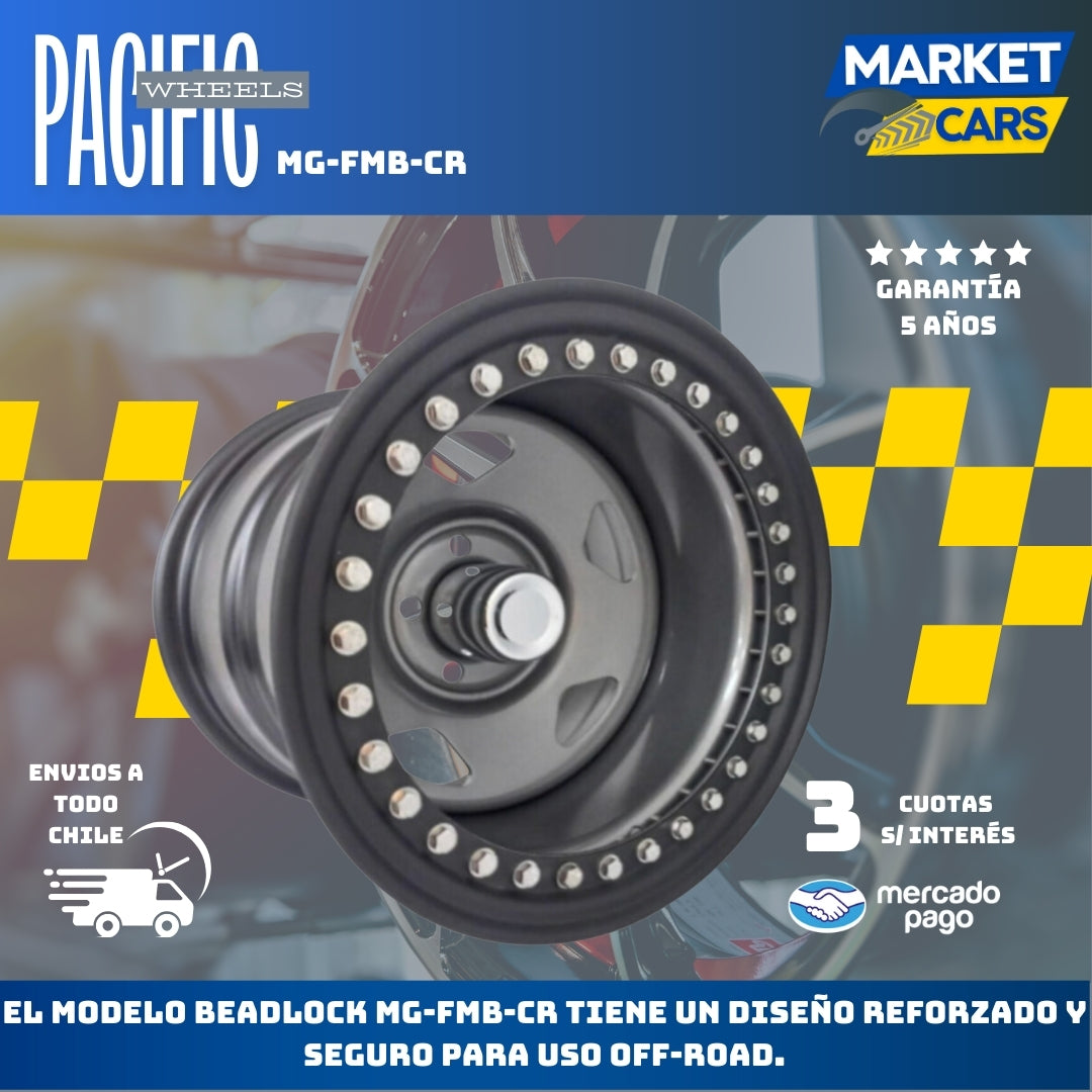 Llanta set de 4 Beadlock Mg-Fmb-Cr Aro 15 5X114