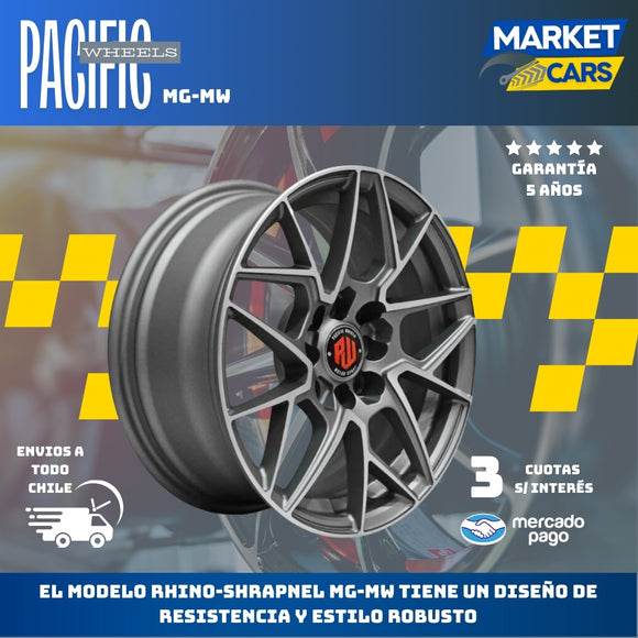 Llanta set de 4 Rhino-Shrapnel Mg-Mw Aro 18 5X127