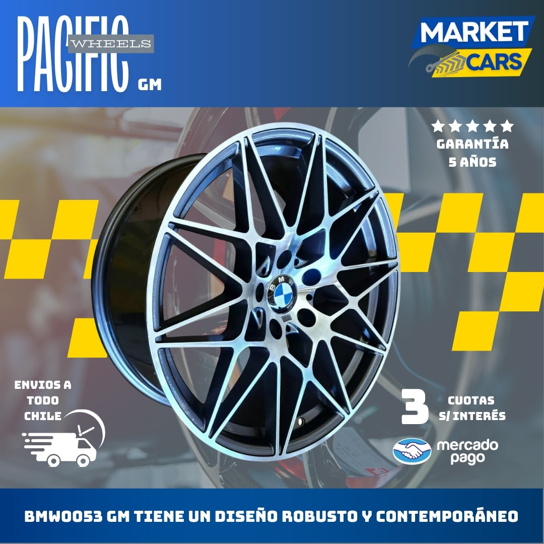 Llanta set de 4 Bmw0053 Gm Aro 19 5X120