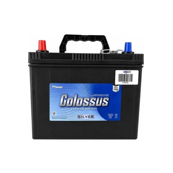 Batería Colossus 55B24R 40 Ah 400 CCA · Positivo izquierda