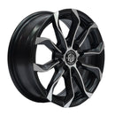 Llanta ARGUS 14x5.5, Negro mate mecanizado, vista 1
