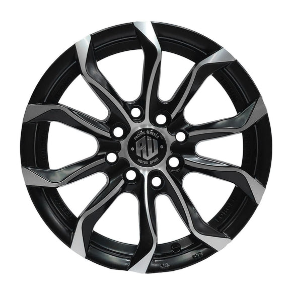 Llanta ARGUS 14x5.5, Negro mate mecanizado, vista 2