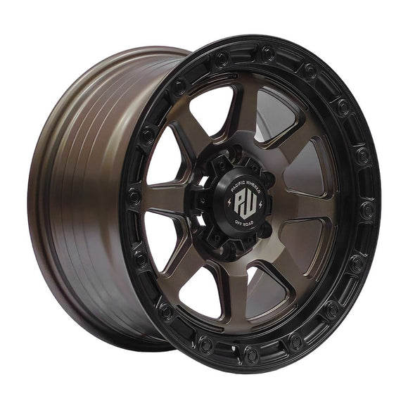 Juego de 4 llantas FARKAS 17x8.5 · 6X114 · MBrnz-LMB