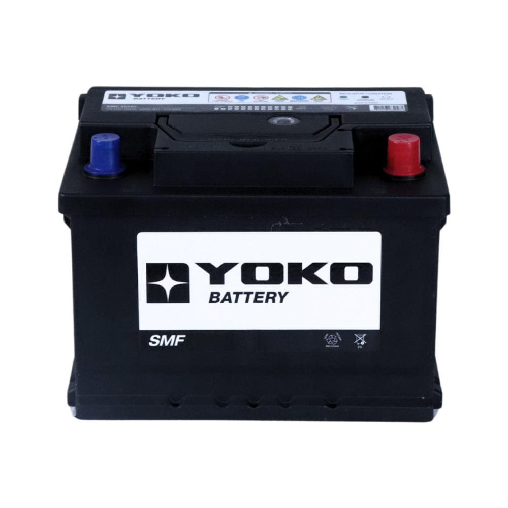 Batería Yoko 55457 54 Ah 500 CCA · Positivo derecha