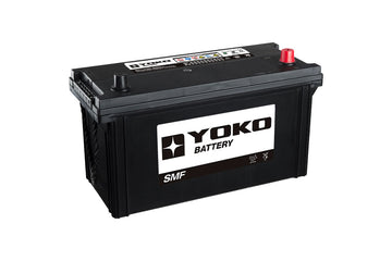 Batería Yoko 95E41L / N100L 100 Ah 830 CCA · Positivo derecha