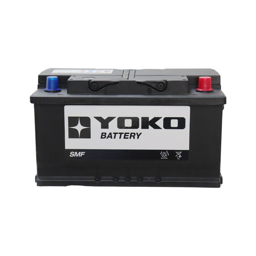 Batería Yoko 58014 80 Ah 750 CCA · Positivo derecha