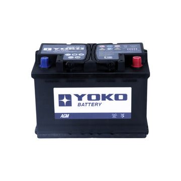 Batería Yoko AGM 70 L3 70 Ah 760 CCA · Positivo derecha