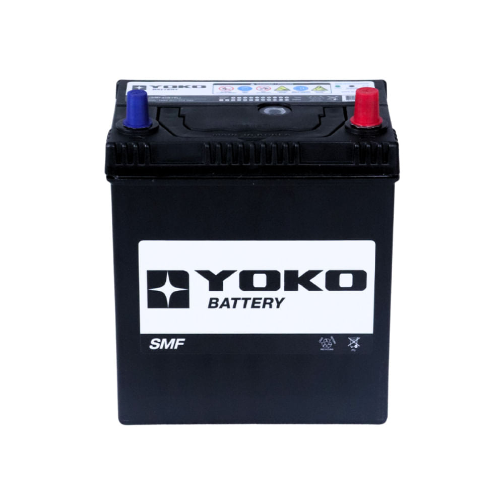 Batería Yoko NS40ZL / 40B19L 35 Ah 330 CCA · Positivo derecha