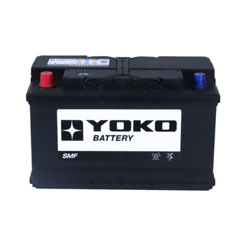 Batería Yoko 59043 90 Ah 720 CCA · Positivo izquierda