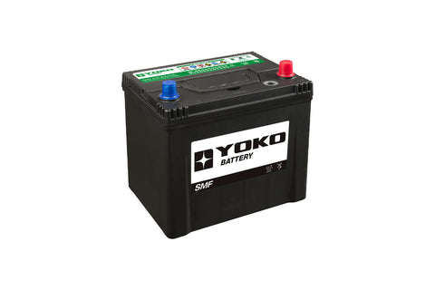 Batería Yoko EFB ECQ85 65 Ah 680 CCA · Positivo derecha