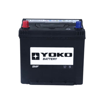 Batería Yoko 55D23R 65 Ah 550 CCA · Positivo izquierda