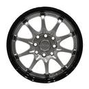 Llanta INGA 14x5.5, Plateado con borde negro, vista 2