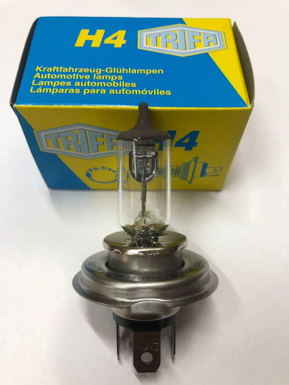 Ampolleta Trifa H4. Imagen de una unidad; venta por par