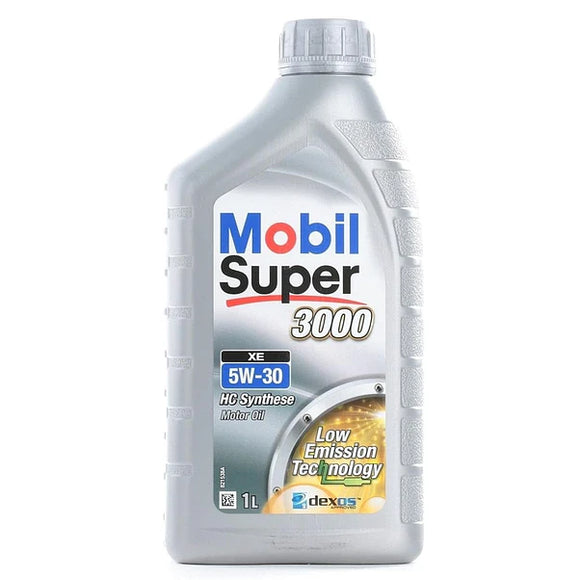 Aceite Mobil Super 3000 5W-30 1 L — imagen referencial sobre fondo blanco