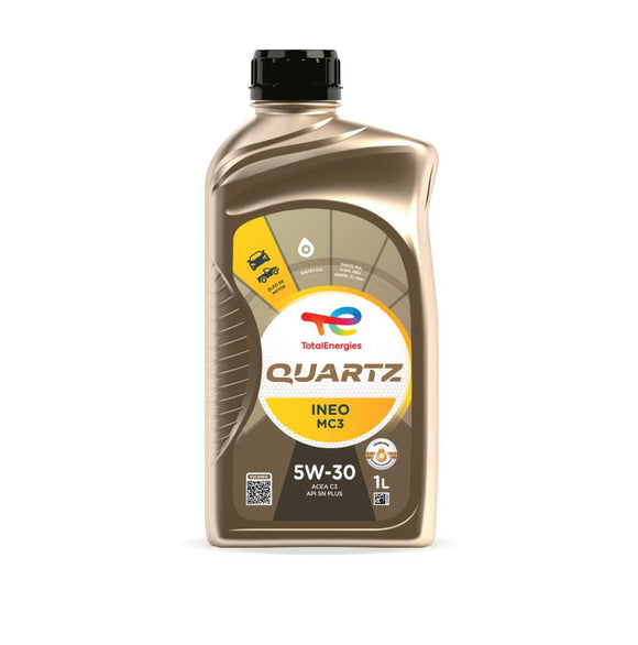 Aceite Total Quartz Ineo MC3 5W-30 1 L — imagen referencial sobre fondo blanco