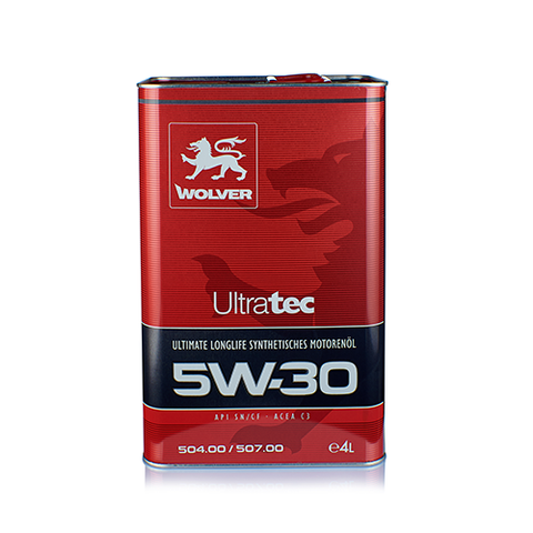 Aceite Wolver Ultratec 5W-30 en envase de 4 litros