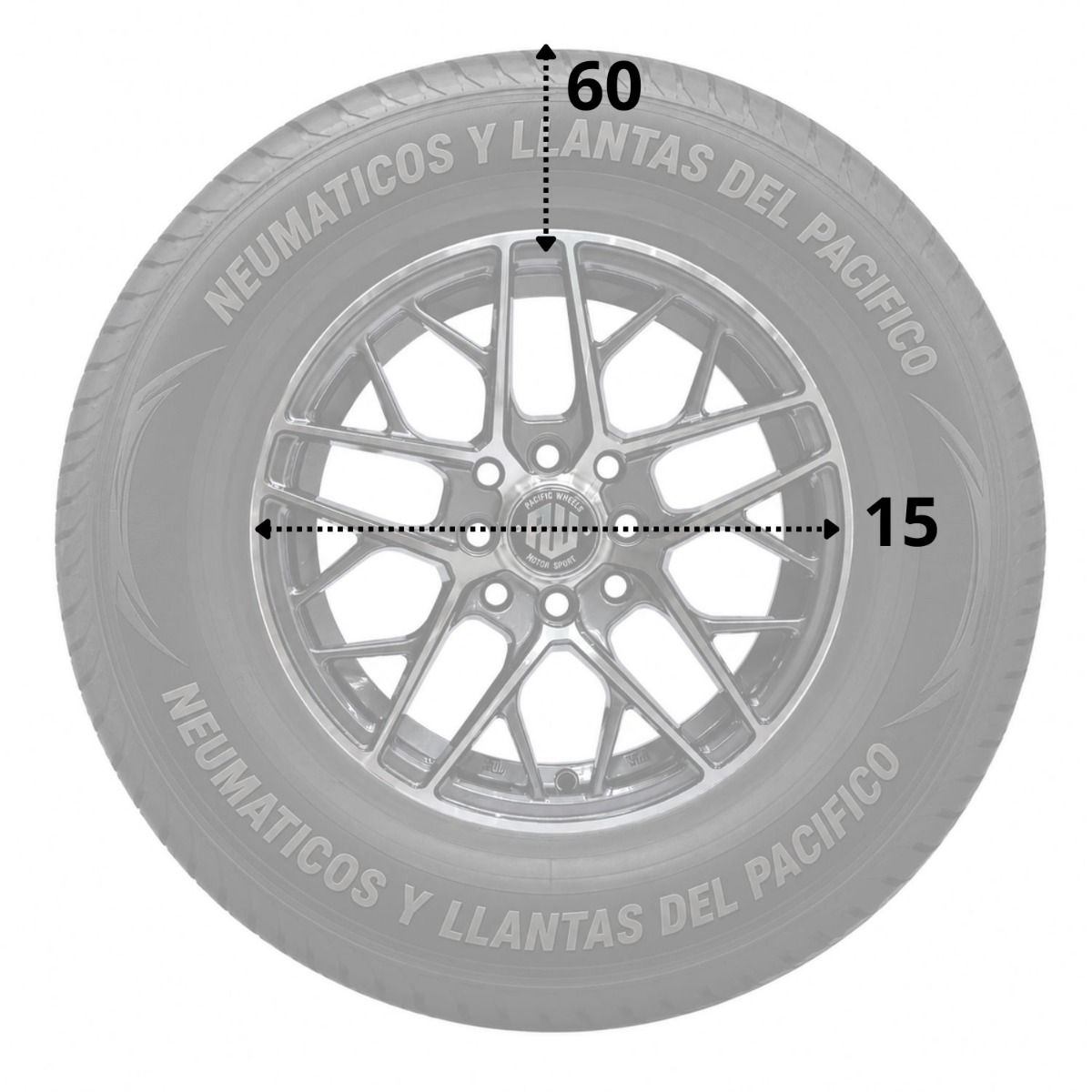 Roadx RXMOTION H12 225/60R15 96V · imagen del modelo; llanta no incluida