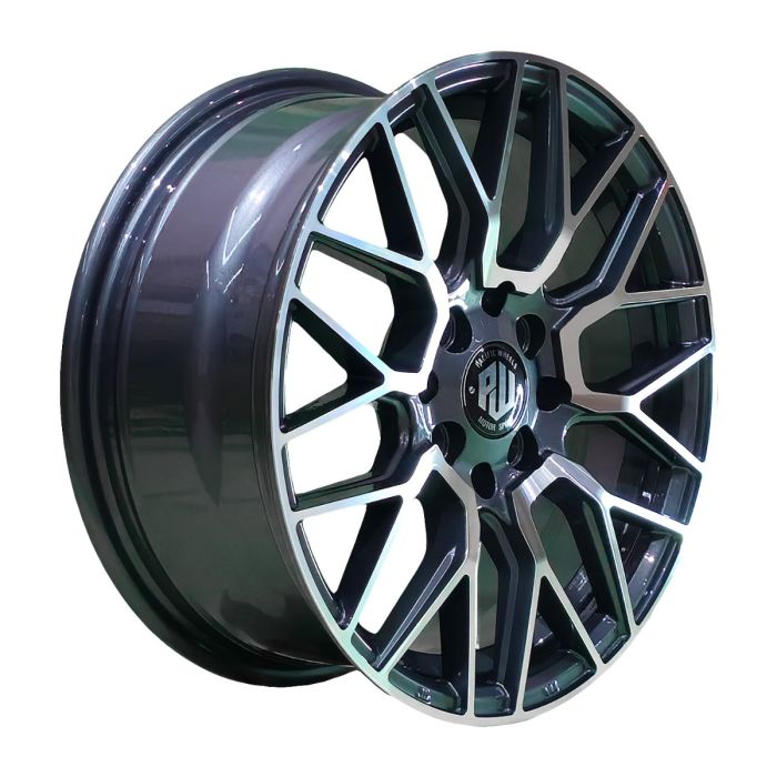 Juego de 4 llantas Storm 15x6.5 · 4x100/4x114 · ET 40 · Gris grafito mecanizado