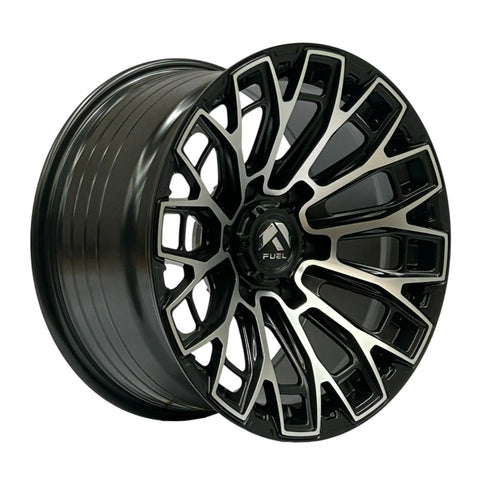 Juego de 4 llantas TRAX 17x9 · 6X139 · ET 0 · Negro mate con detalles mecanizados · Imagen referencial