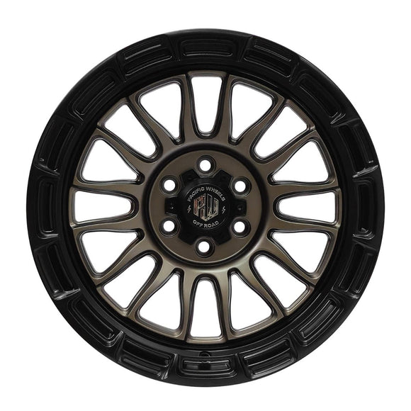 Llanta RIVAL 17x8.5, Bronce con borde negro, vista 2