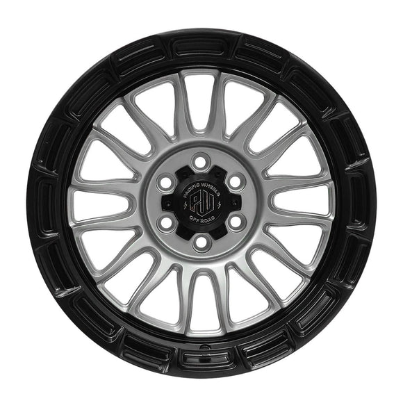 Llanta RIVAL 17x8.5, Plateado con borde negro, vista 2