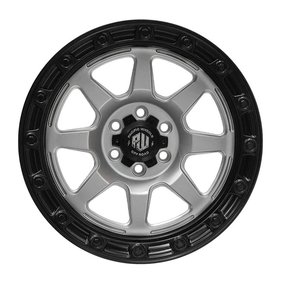 Llanta FARKAS 17x8.5, Plateado con borde negro, vista 2