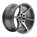 Llanta MILANO 15x8, Gris con detalles plateados, vista 1