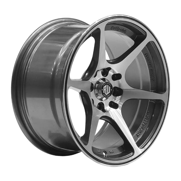 Llanta MILANO 15x8, Gris con detalles plateados, vista 1